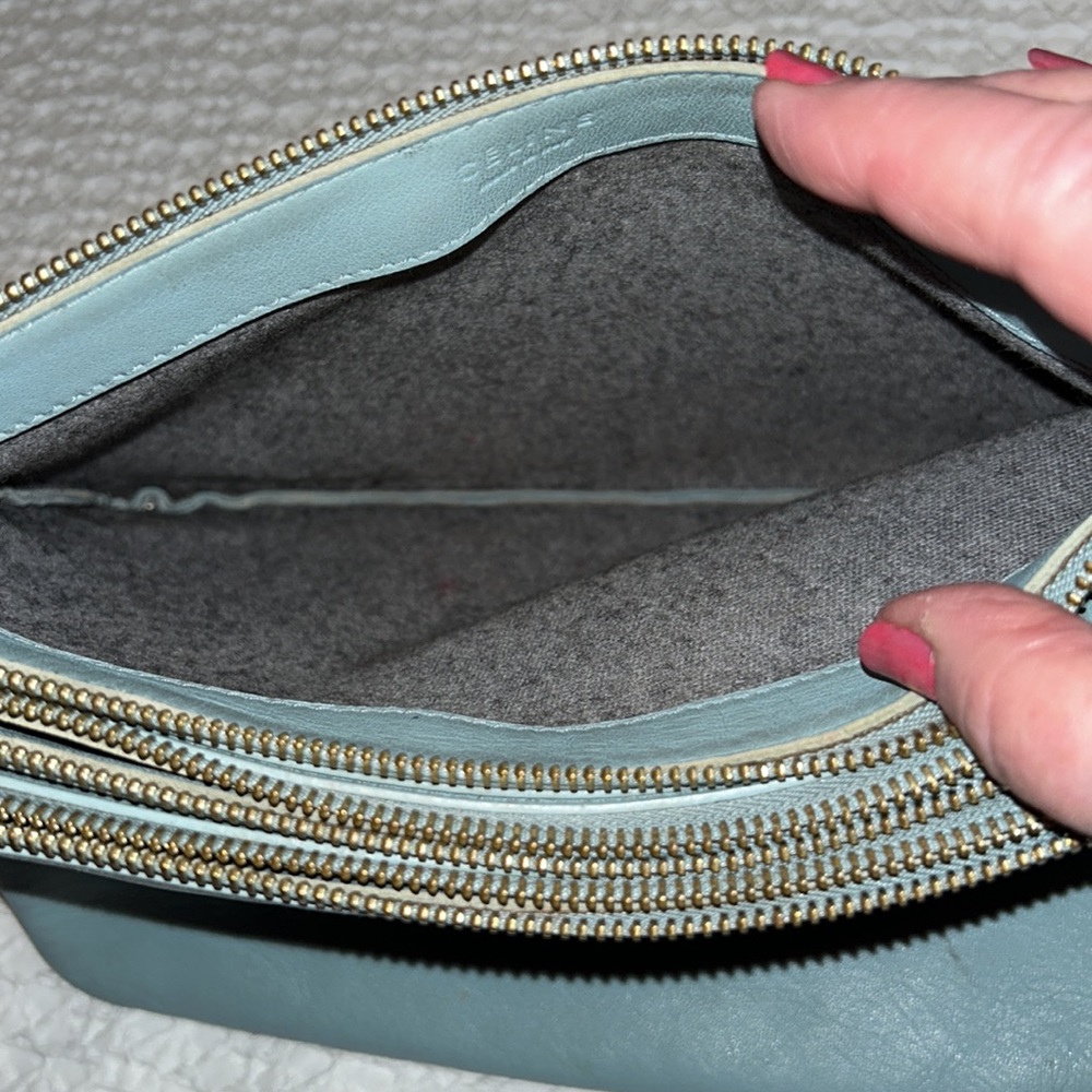 Celine large trio aqua leather Crossbody - Picture 9 of 11